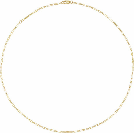 14K Yellow Gold-Filled 2.3 mm Dapped Cable 16-18" Chain
