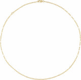 14K Yellow Gold-Filled 2.3 mm Dapped Cable 16-18" Chain