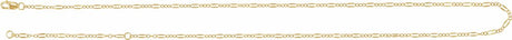 14K Yellow Gold-Filled 2.3 mm Dapped Cable 16-18" Chain