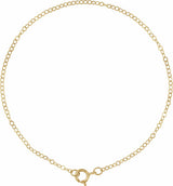 14K Yellow Gold-Filled 1.5 mm Flat 7" Cable Chain