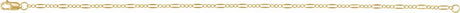 14K Yellow Gold-Filled 2.3 mm Dapped Cable 7" Chain