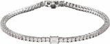 14K White Gold 3 CTW Lab-Grown Diamond Line 7" Bracelet