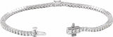 14K White Gold 3 CTW Lab-Grown Diamond Line 7" Bracelet