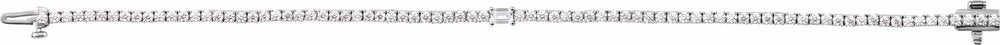 14K White Gold 3 CTW Lab-Grown Diamond Line 7" Bracelet
