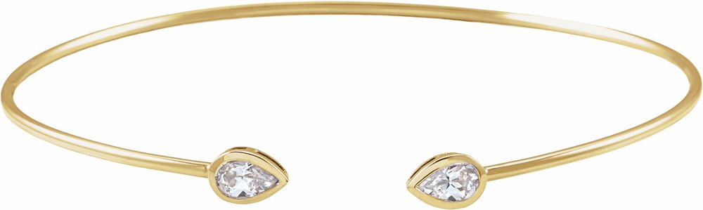 14K Yellow Gold 1/2 CTW Lab-Grown Diamond Bangle Bracelet