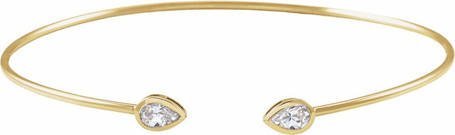 14K Yellow Gold 1/2 CTW Natural Diamond Bangle Bracelet