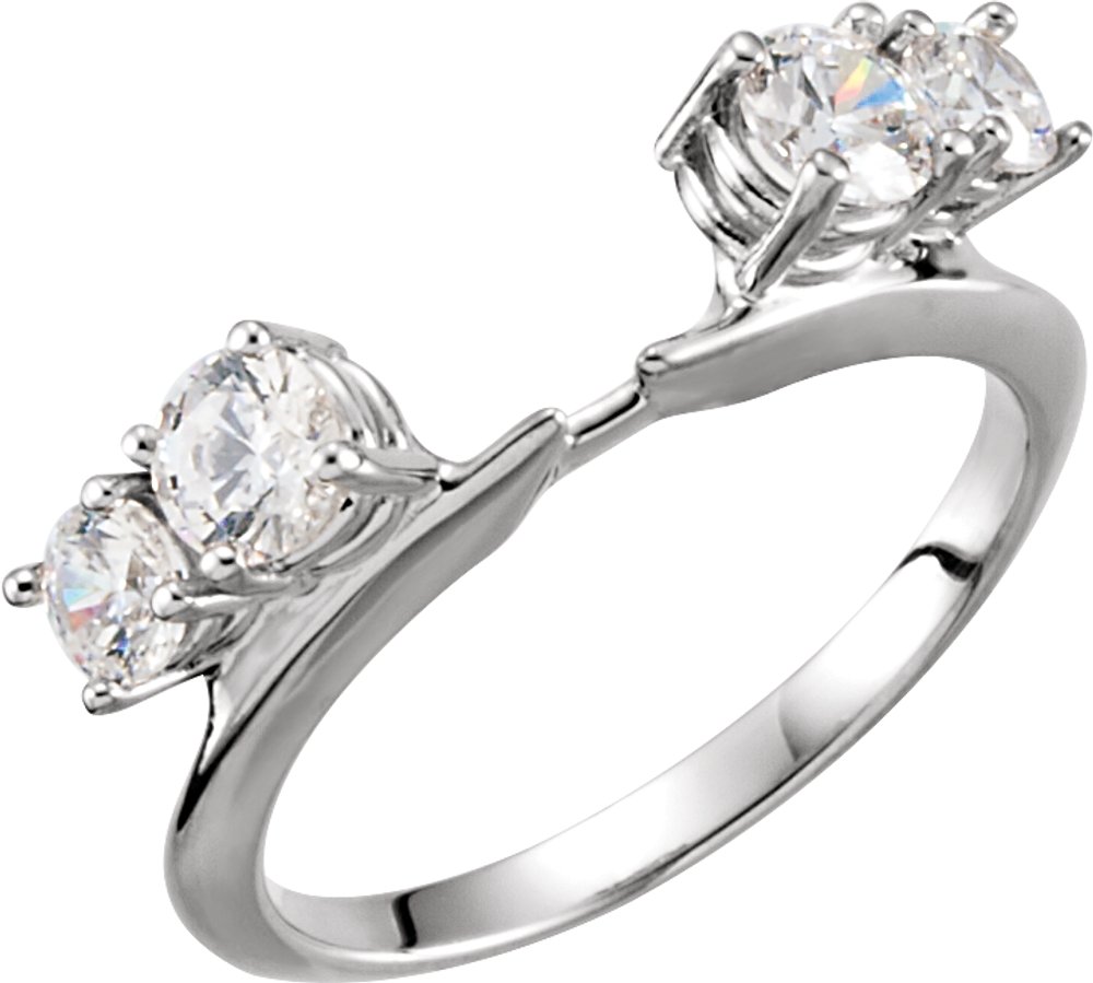 14K White Gold 1/4 CTW Lab-Grown Diamond Wrap-Style Ring Enhancer