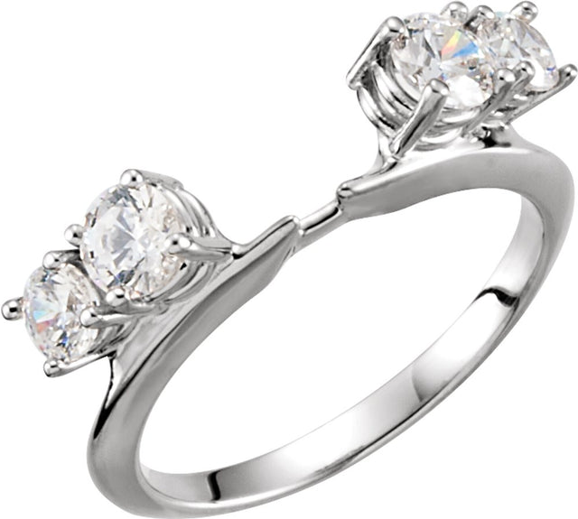 14K White Gold 1/4 CTW Lab-Grown Diamond Wrap-Style Ring Enhancer