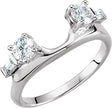 14K White Gold 1/2 CTW Natural Diamond Wrap Style Enhancer