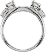 14K White 1/2 CTW Natural Diamond Wrap Style Enhancer