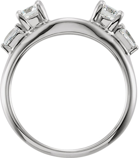 14K White 1/2 CTW Natural Diamond Wrap Style Enhancer