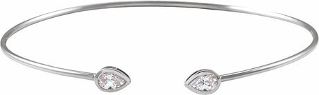 14K White Gold 1/2 CTW Lab-Grown Diamond Bangle Bracelet