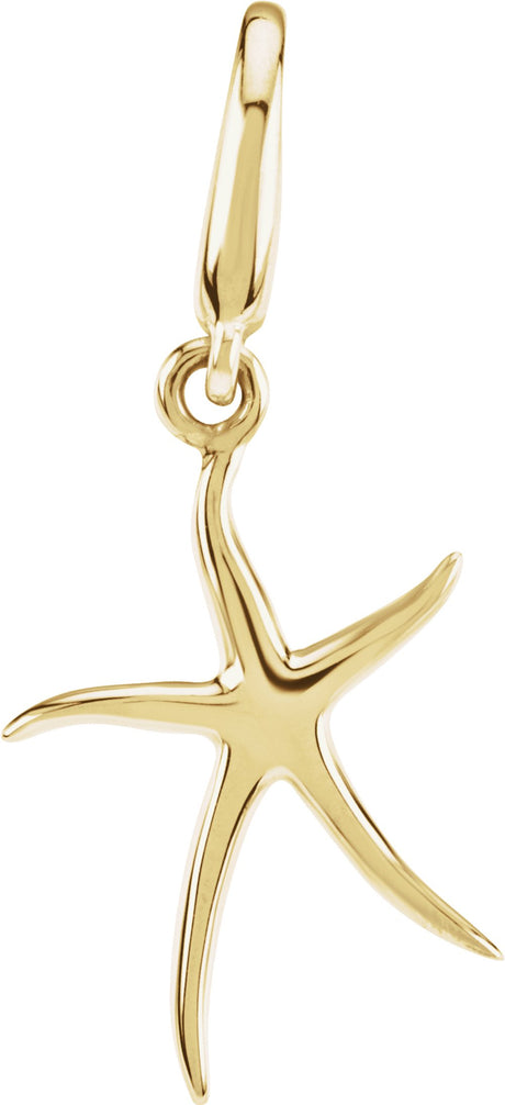 14K Yellow 17 mm Starfish Charm