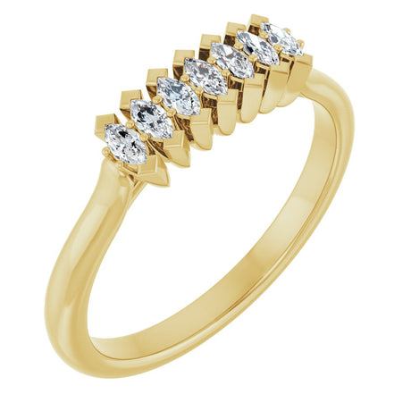 14K Yellow Gold 1/4 CTW Lab-Grown Diamond Anniversary Band