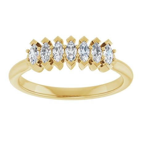 14K Yellow Gold 1/3 CTW Lab-Grown Diamond Anniversary Band