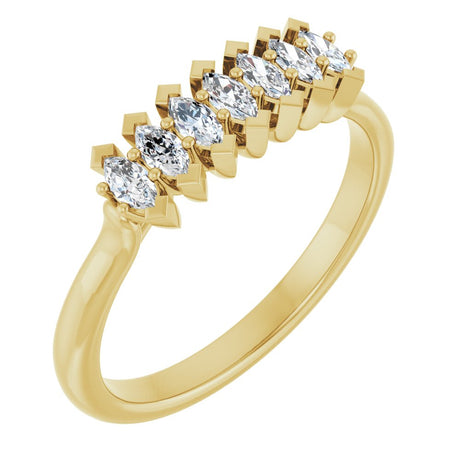 14K Yellow Gold 1/3 CTW Lab-Grown Diamond Anniversary Band
