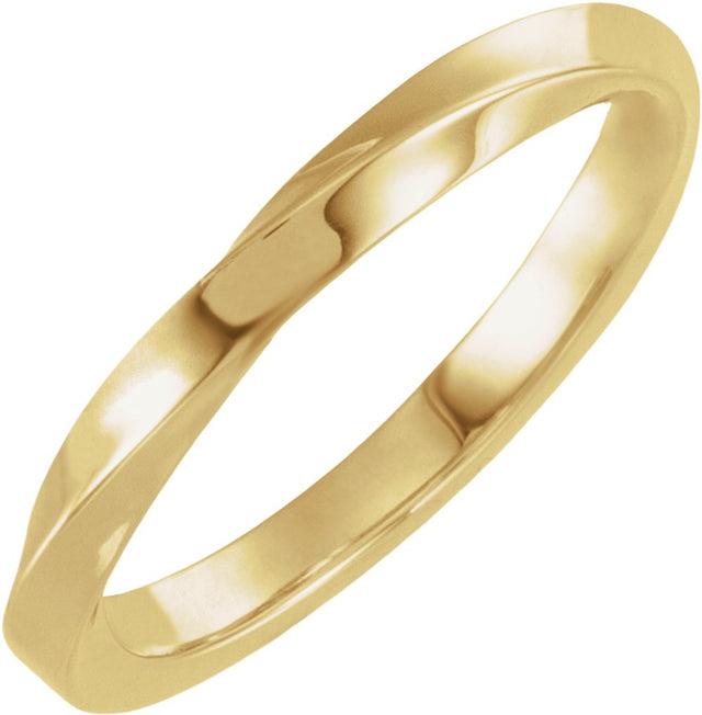 14K Yellow Gold Twisted Band Size 7
