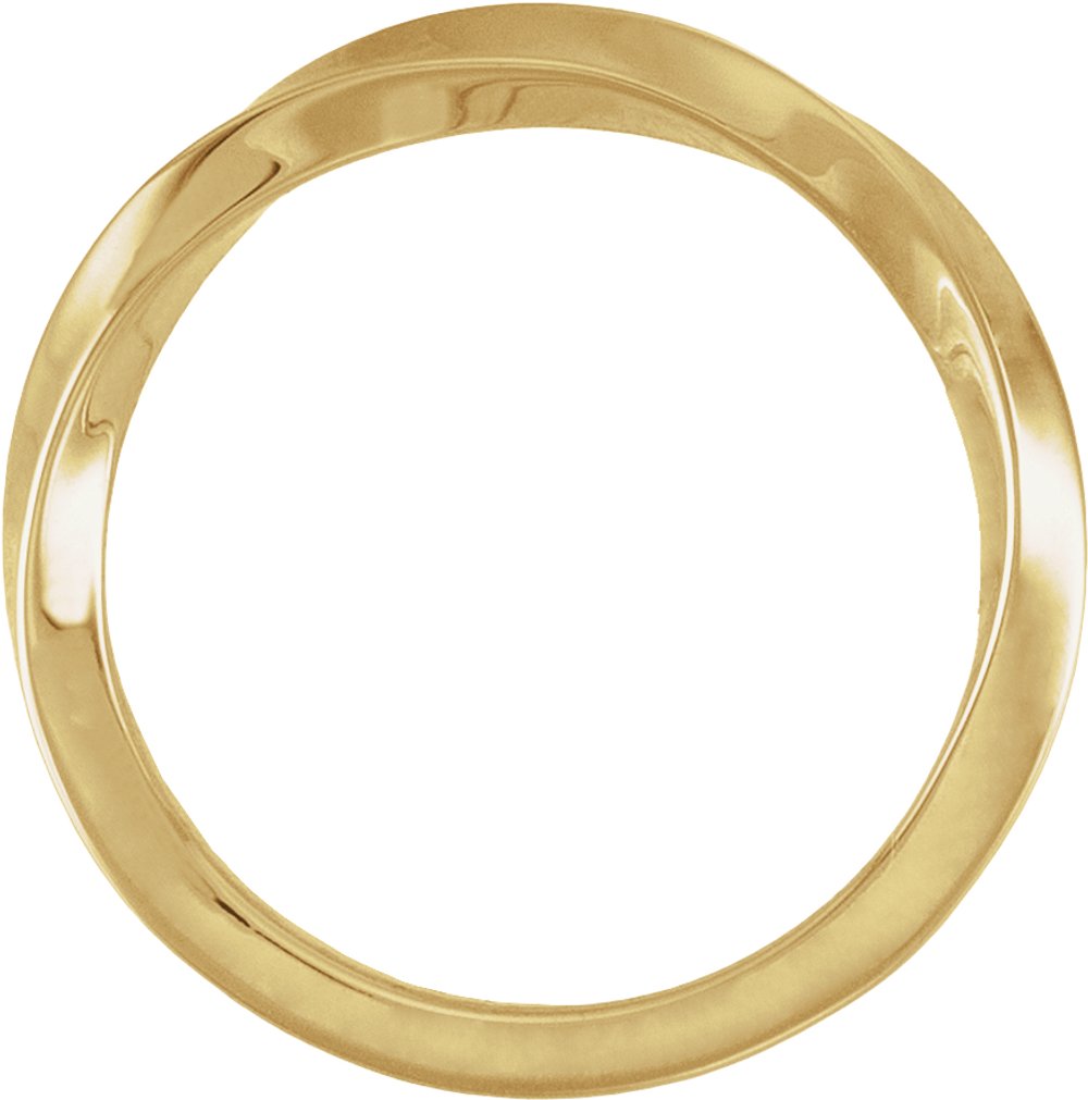 14K Yellow Gold Twisted Band Size 7