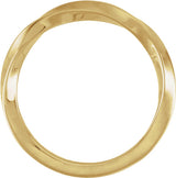 14K Yellow Gold Twisted Band Size 7