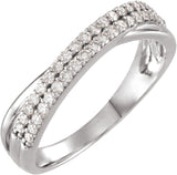 14K White Gold 1/3 CTW Natural Diamond Anniversary Band