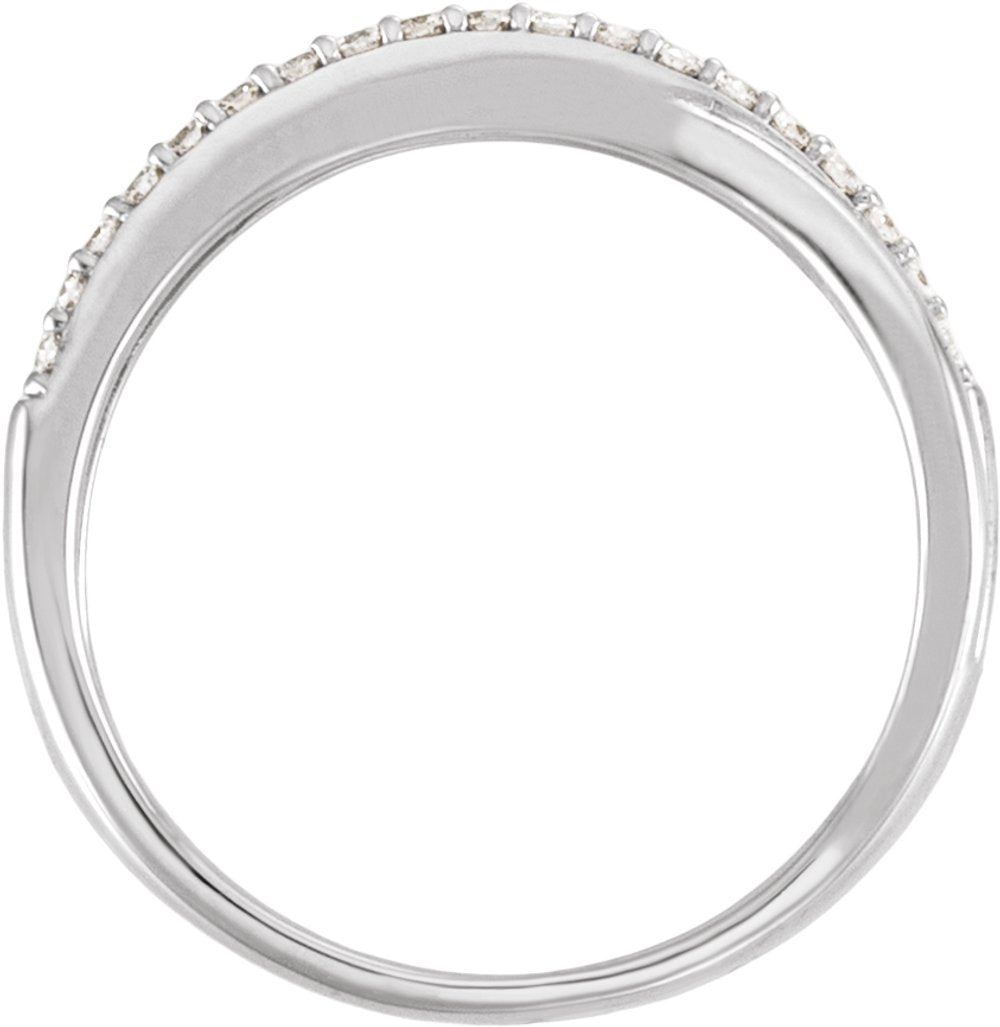14K White Gold 1/3 CTW Natural Diamond Anniversary Band