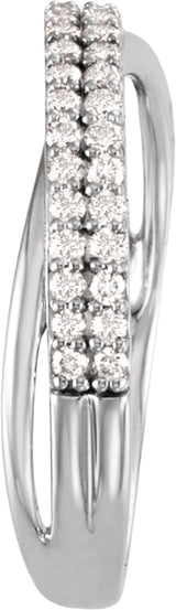 14K White Gold 1/3 CTW Natural Diamond Anniversary Band