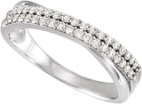 14K White Gold 1/3 CTW Lab-Grown Diamond Anniversary Band