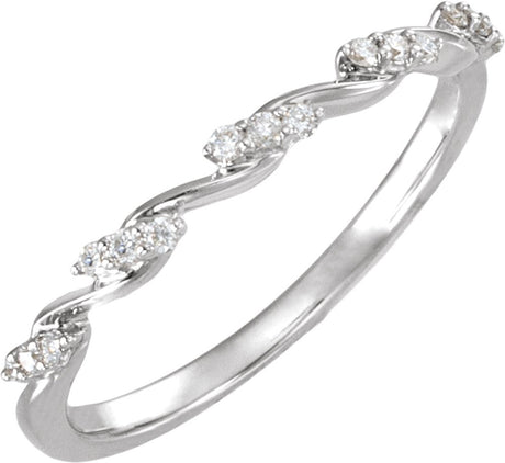 14K White Gold 1/8 CTW Lab-Grown Diamond Anniversary Band
