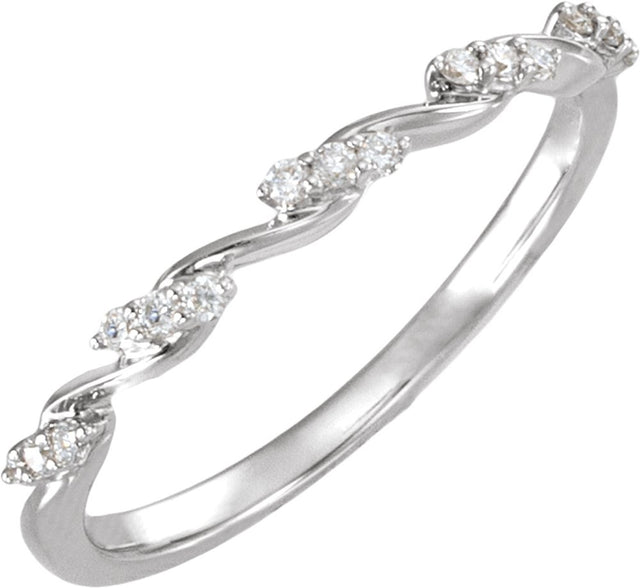 14K White Gold 1/8 CTW Lab-Grown Diamond Anniversary Band