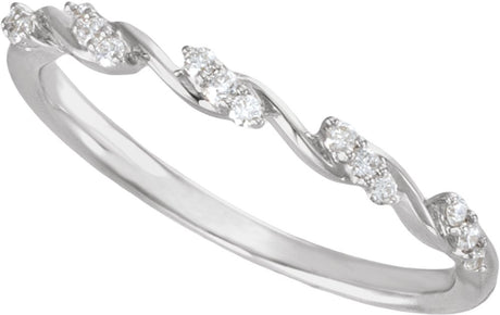 14K White Gold 1/8 CTW Lab-Grown Diamond Anniversary Band