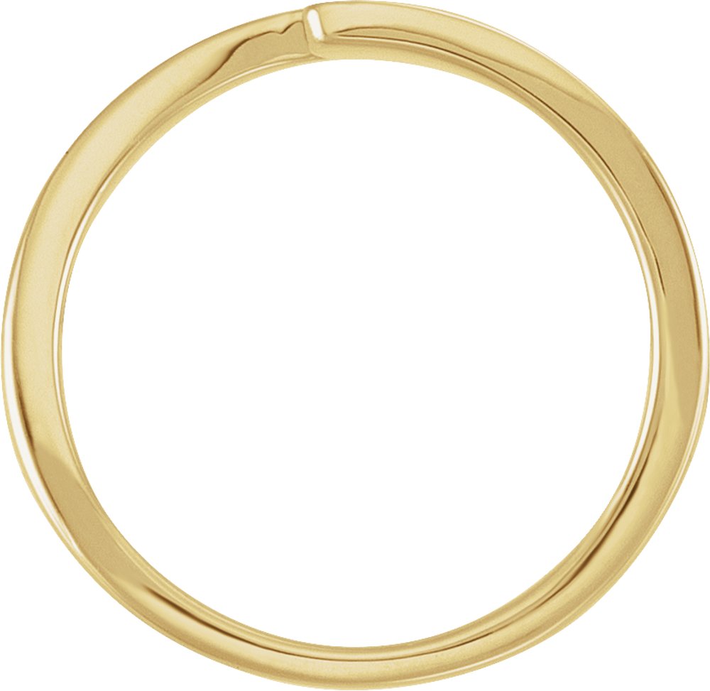 14K Yellow Gold Faith Over Fear Bypass Ring