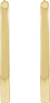 14K Yellow Gold Elongated Oval 20 mm Hoop Earrings