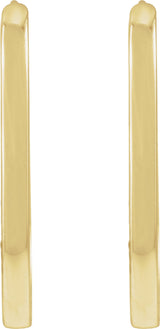 14K Yellow Gold Elongated Oval 20 mm Hoop Earrings