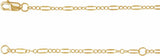 14K Yellow Gold-Filled 2.3 mm Dapped Cable 16-18" Chain
