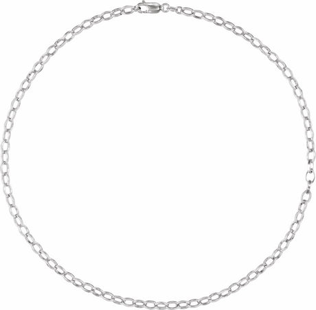 Sterling Silver 5 mm Rolo 16" Chain