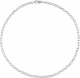 Sterling Silver 5 mm Rolo 16" Chain