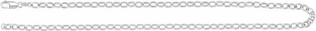 Sterling Silver 5 mm Rolo 20" Chain