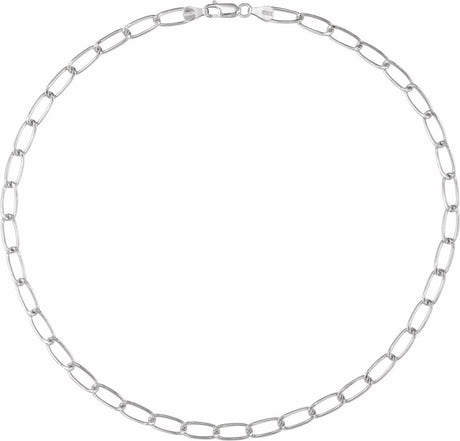 Sterling Silver 5.7 mm Elongated Curb 20" Chain