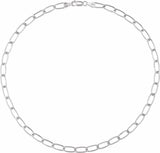Sterling Silver 5.7 mm Elongated Curb 20" Chain