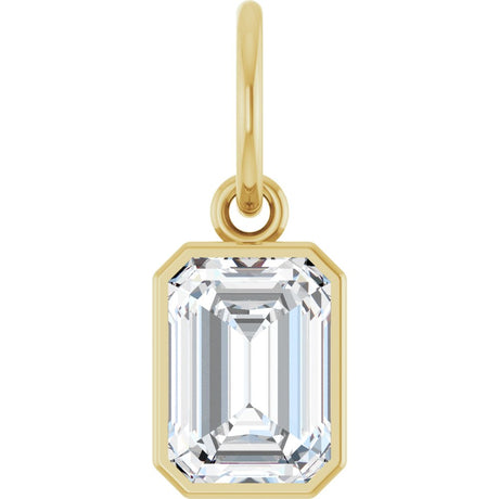 14K Yellow Gold 1 1/4 CT Lab-Grown Diamond Charm/Pendant