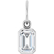 14K White Gold 5/8 CT Lab-Grown Diamond Charm/Pendant
