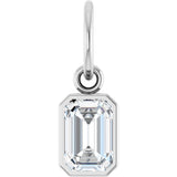 14K White Gold 5/8 CT Lab-Grown Diamond Charm/Pendant