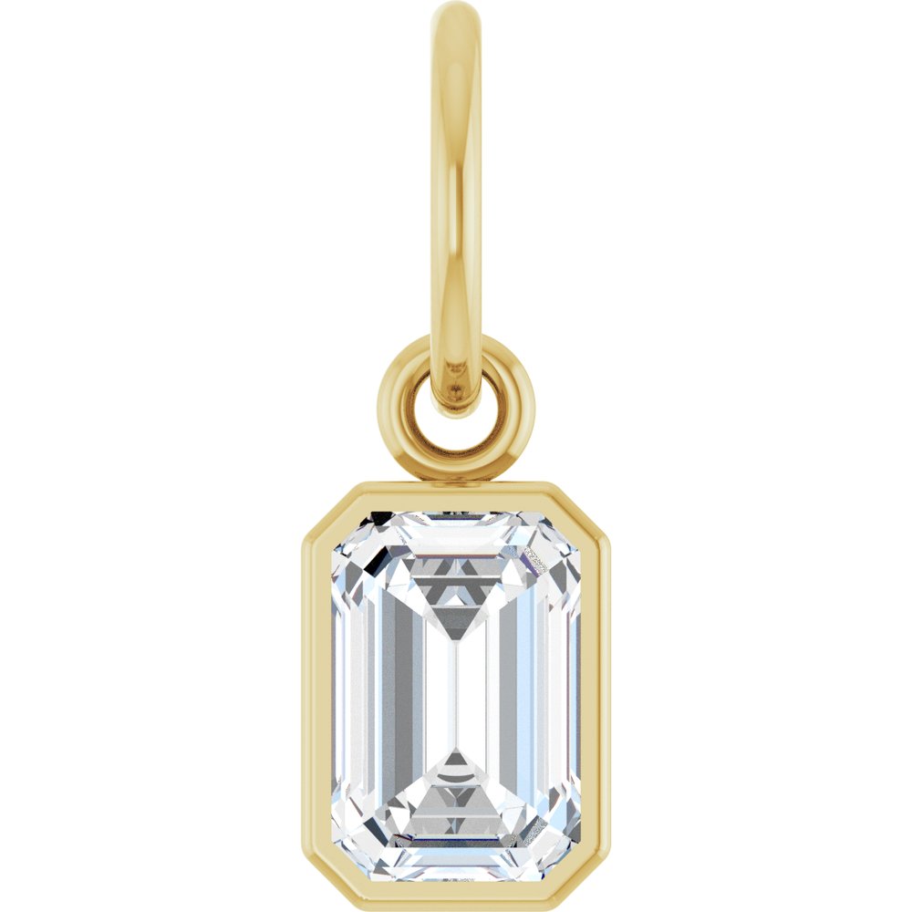 14K Yellow Gold 5/8 CT Lab-Grown Diamond Charm/Pendant