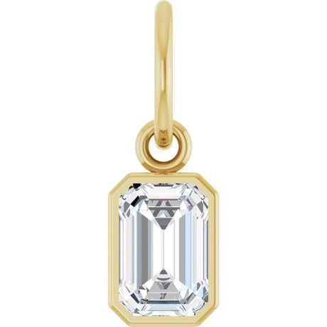 14K Yellow Gold 5/8 CT Lab-Grown Diamond Charm/Pendant