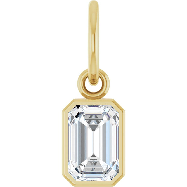 14K Yellow Gold 5/8 CT Lab-Grown Diamond Charm/Pendant