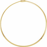 14K Yellow or White 4 mm Reversible Omega 7" Chain