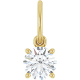 14K Yellow Gold 1/2 CT Lab-Grown Diamond Charm/Pendant