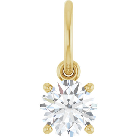 14K Yellow Gold 1/2 CT Lab-Grown Diamond Charm/Pendant
