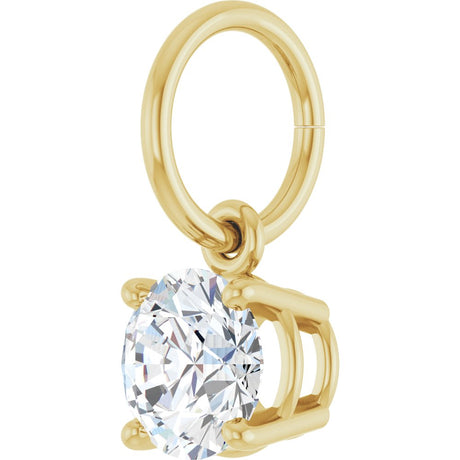14K Yellow Gold 1/2 CT Lab-Grown Diamond Charm/Pendant