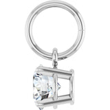 14K White Gold 1/2 CT Lab-Grown Diamond Charm/Pendant
